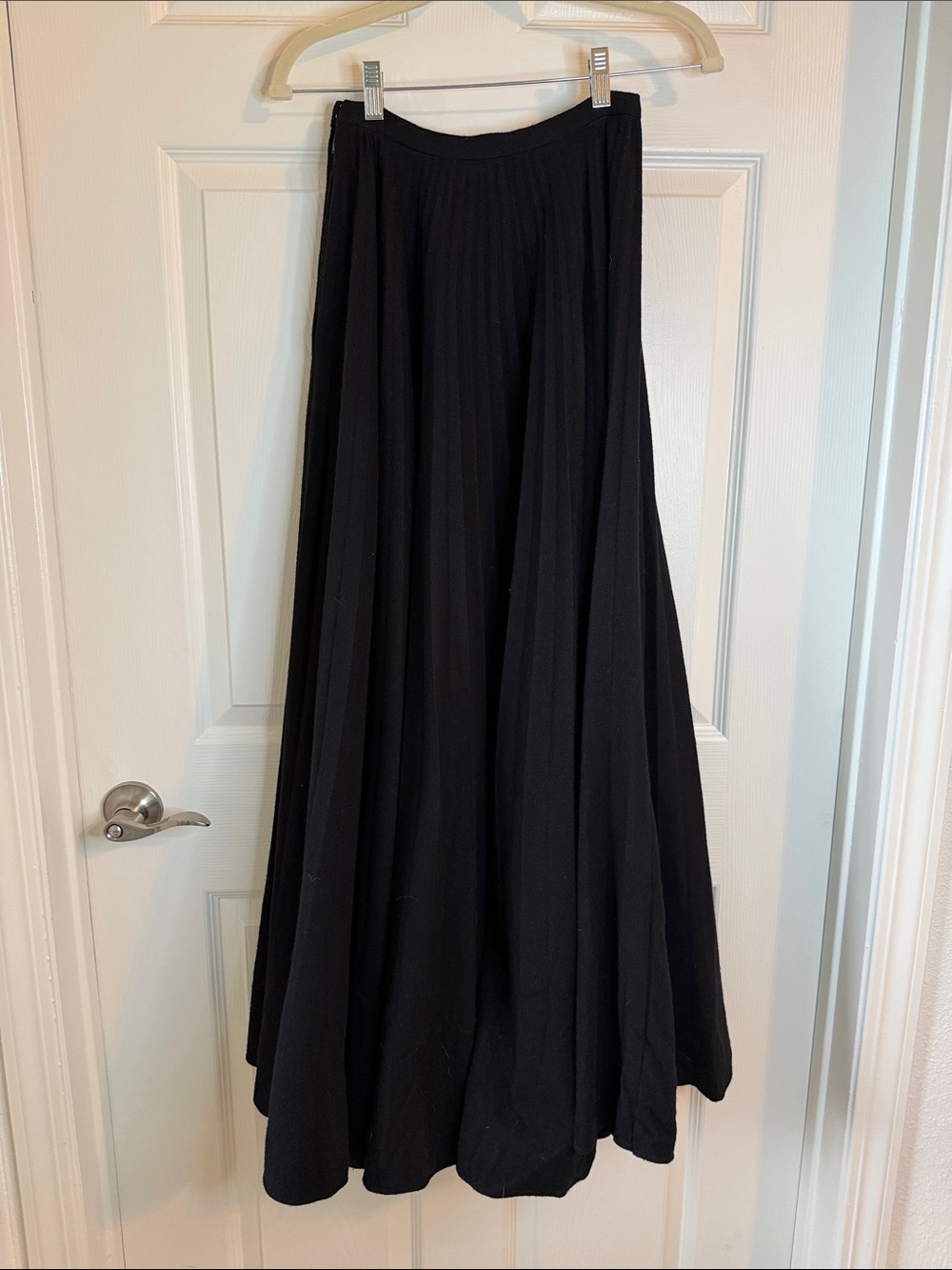 Vintage Wool Pleated Maxi Skirt